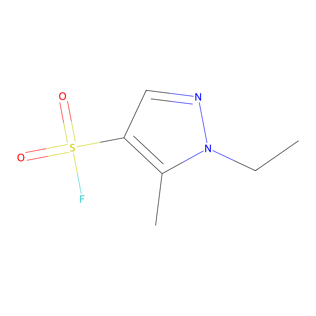 1-ethyl-5-methyl-1H-pyrazole-4-sulfonyl fluoride molecular structure, CAS 2138312-40-8