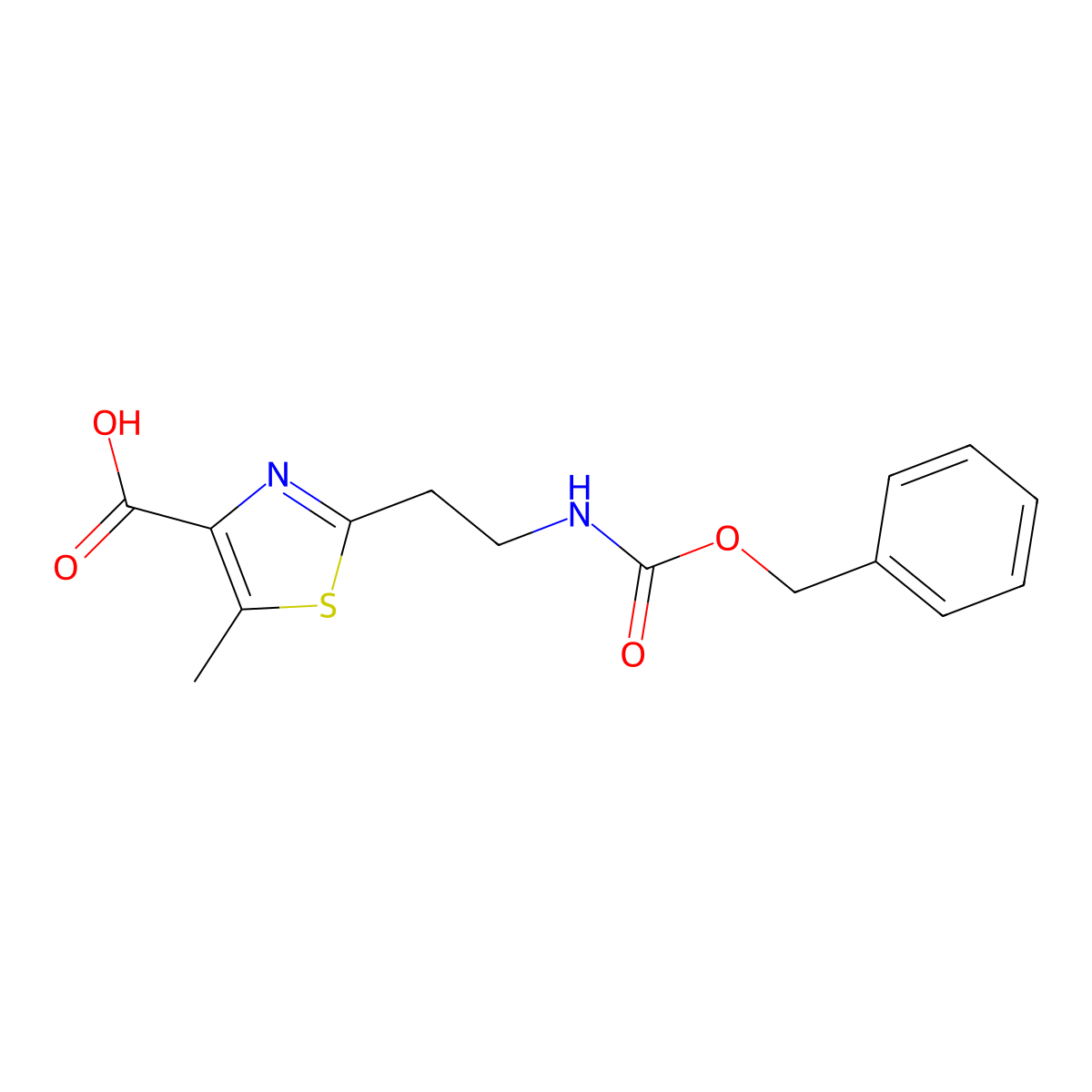 2-(2-{[(Benzyloxy)carbonyl]amino}ethyl)-5-methyl-1,3-thiazole-4-carboxylic acid molecular structure, CAS 2138312-53-3