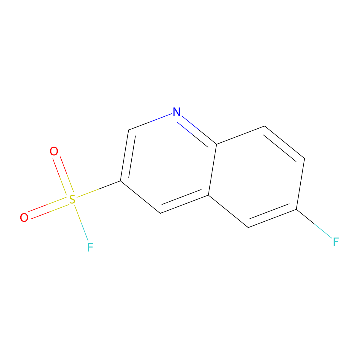 6-Fluoroquinoline-3-sulfonyl fluoride molecular structure, CAS 2138312-65-7