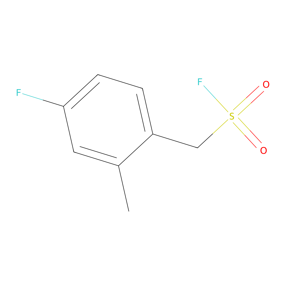 (4-Fluoro-2-methylphenyl)methanesulfonyl fluoride molecular structure, CAS 2138312-74-8