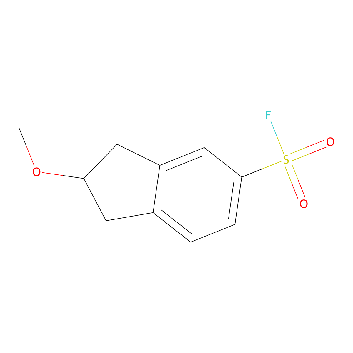 2-methoxy-2,3-dihydro-1H-indene-5-sulfonyl fluoride molecular structure, CAS 2138312-82-8