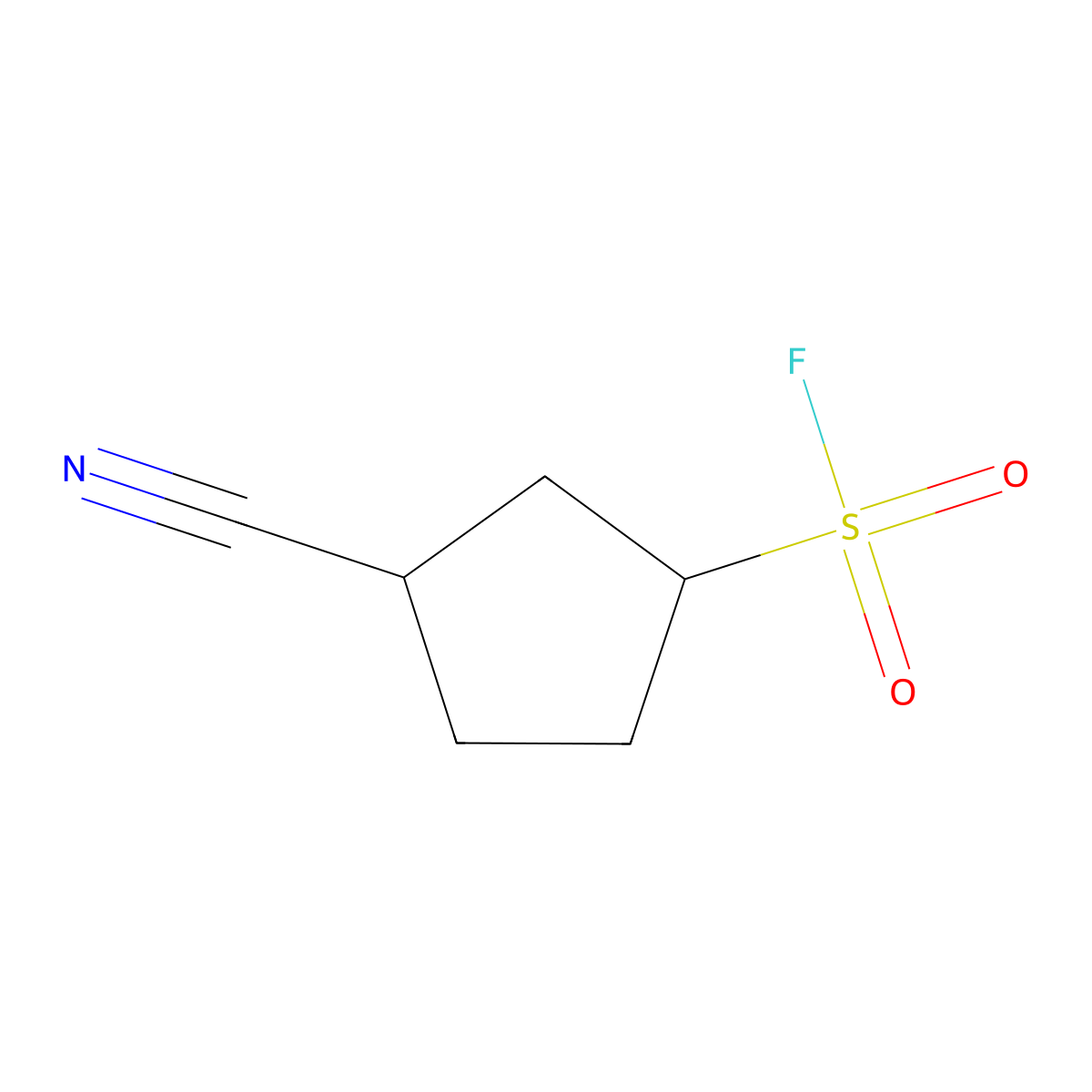3-Cyanocyclopentane-1-sulfonyl fluoride molecular structure, CAS 2138312-89-5