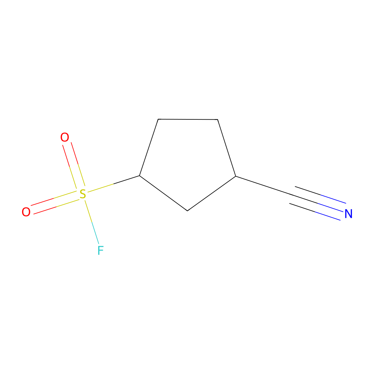 3-Cyanocyclopentane-1-sulfonyl fluoride molecular structure, CAS 2138312-89-5