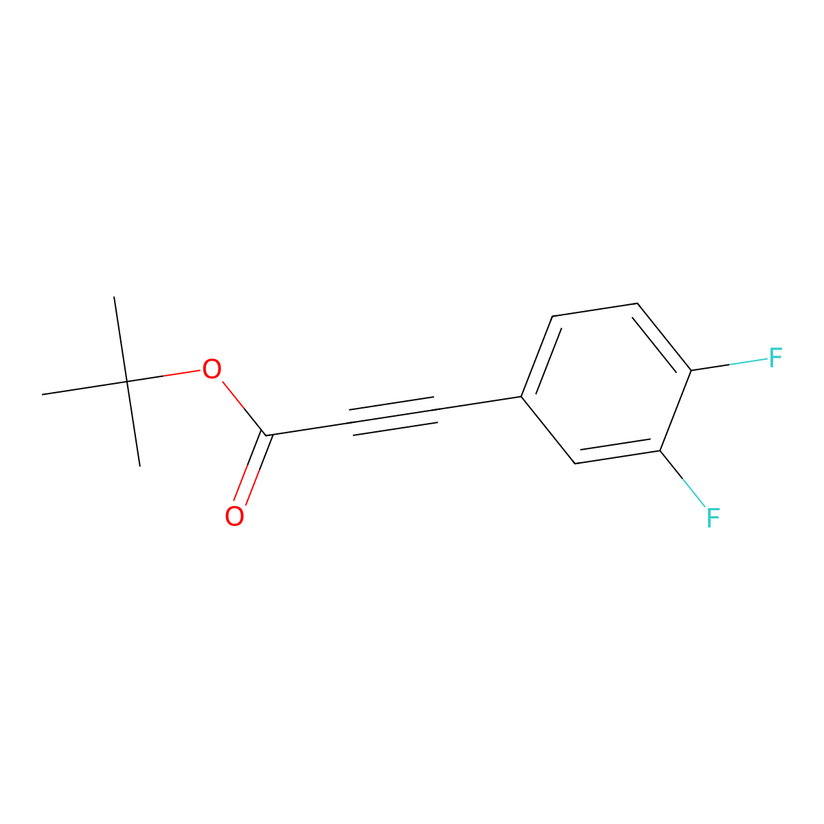 Tert-butyl 3-(3,4-difluorophenyl)prop-2-ynoate molecular structure, CAS 2138313-04-7