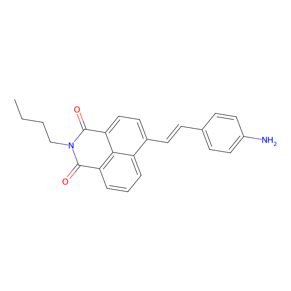 6-(4-Aminostyryl)-2-butyl-1H-benzo[de]isoquinoline-1,3(2H)-dione molecular structure, CAS 2138318-79-1