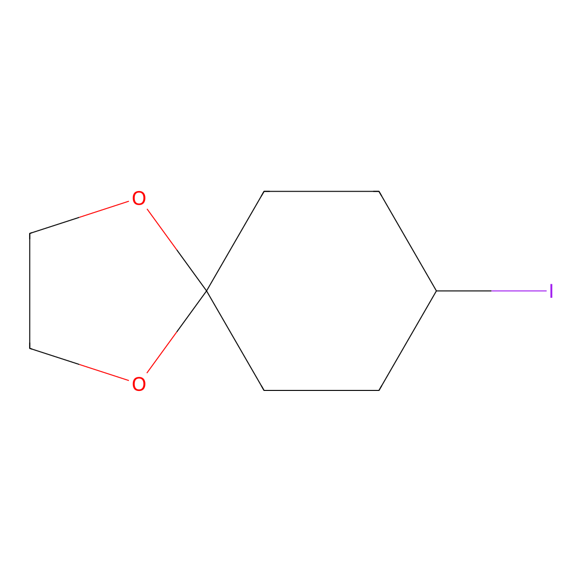 8-Iodo-1,4-dioxaspiro[4.5]decane molecular structure, CAS 213833-68-2
