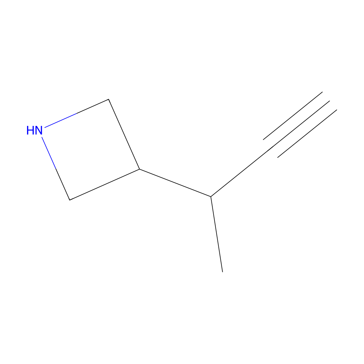 3-(But-3-yn-2-yl)azetidine molecular structure, CAS 2138331-35-6
