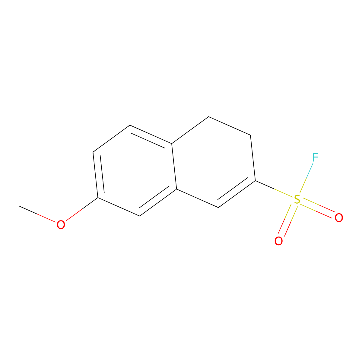 7-Methoxy-3,4-dihydronaphthalene-2-sulfonyl fluoride molecular structure, CAS 2138332-58-6