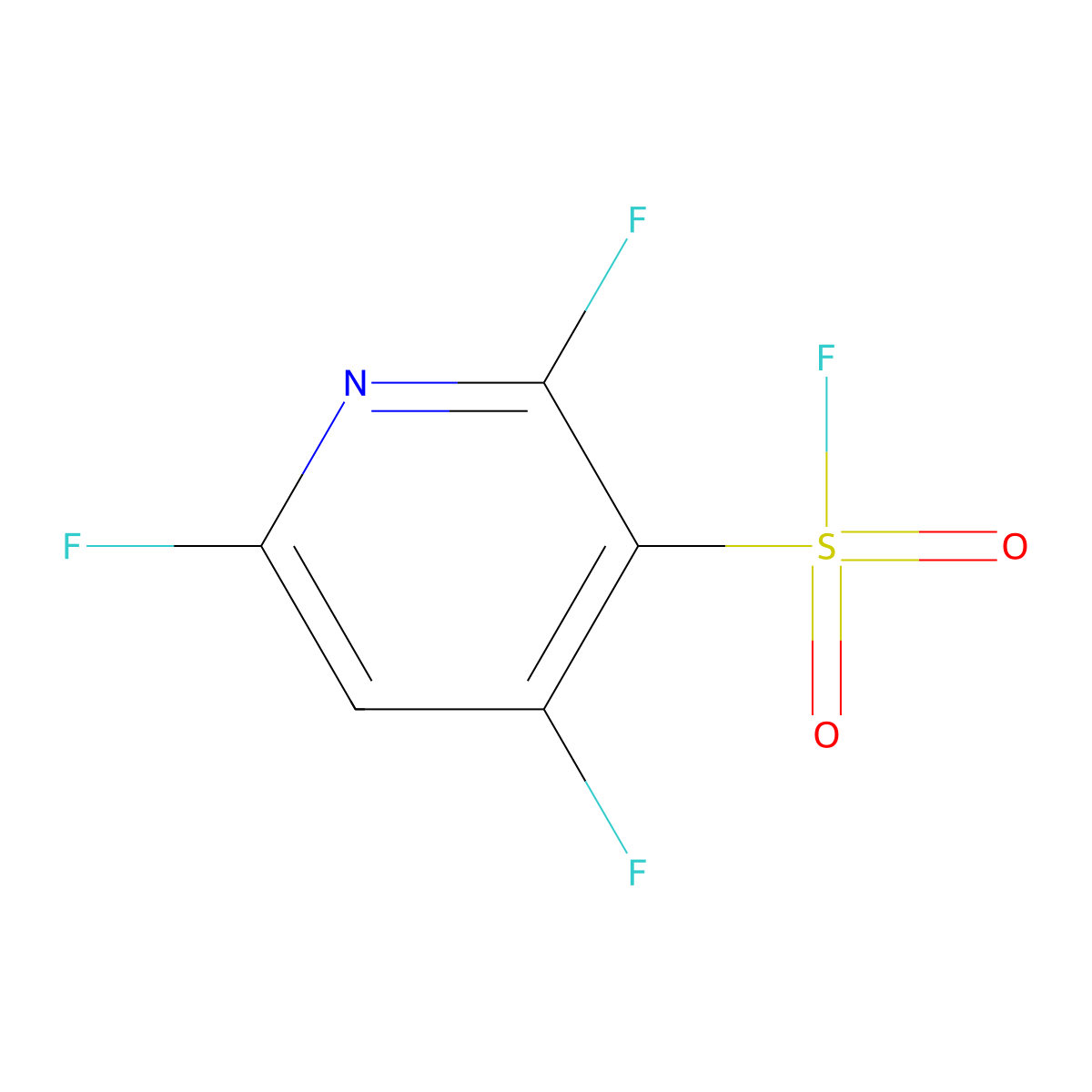 2,4,6-Trifluoropyridine-3-sulfonyl fluoride molecular structure, CAS 2138332-67-7