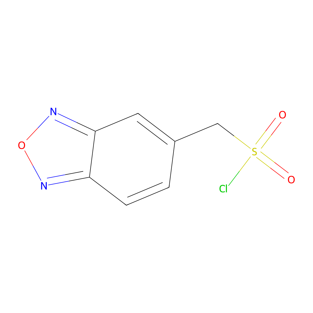 (2,1,3-Benzoxadiazol-5-yl)methanesulfonyl chloride molecular structure, CAS 2138332-78-0