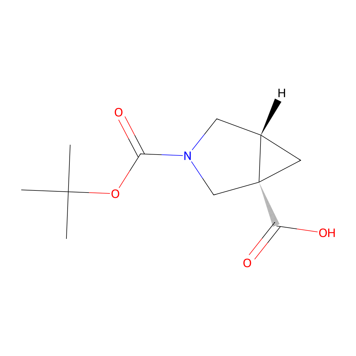 rac-(1R,5S)-3-((tert-butoxy)carbonyl)-3-azabicyclo(3.1.0)hexane-1-carboxylic acid molecular structure, CAS 2138332-93-9