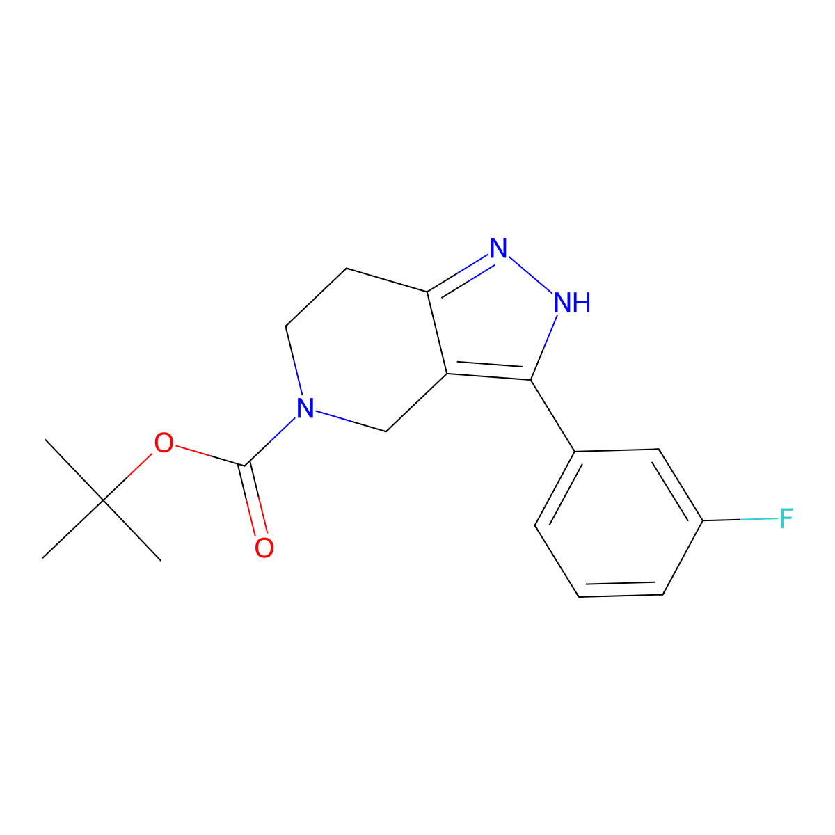 tert-butyl 3-(3-fluorophenyl)-2H,4H,5H,6H,7H-pyrazolo[4,3-c]pyridine-5-carboxylate molecular structure, CAS 2138333-19-2