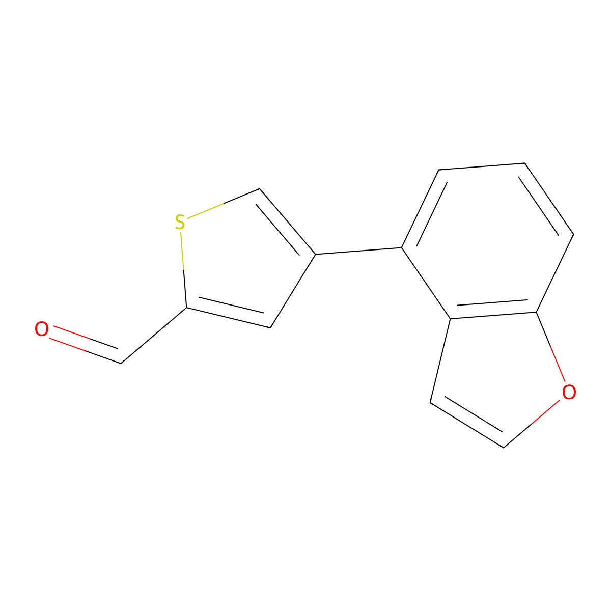 4-(1-Benzofuran-4-yl)thiophene-2-carbaldehyde molecular structure, CAS 2138333-24-9