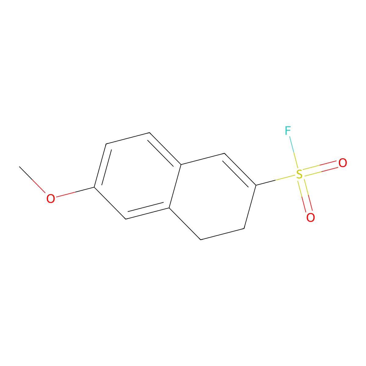 6-Methoxy-3,4-dihydronaphthalene-2-sulfonyl fluoride molecular structure, CAS 2138334-75-3