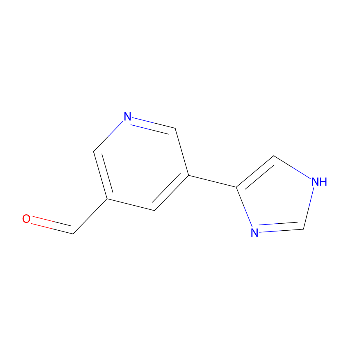 5-(1H-imidazol-4-yl)pyridine-3-carbaldehyde molecular structure, CAS 2138334-96-8