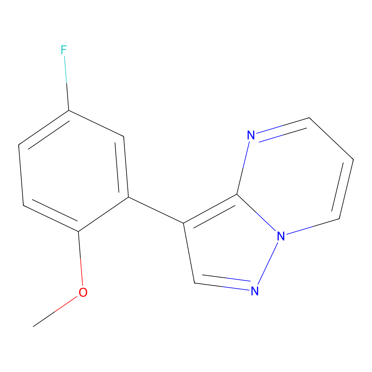3-(5-Fluoro-2-methoxyphenyl)pyrazolo[1,5-a]pyrimidine molecular structure, CAS 2138335-77-8
