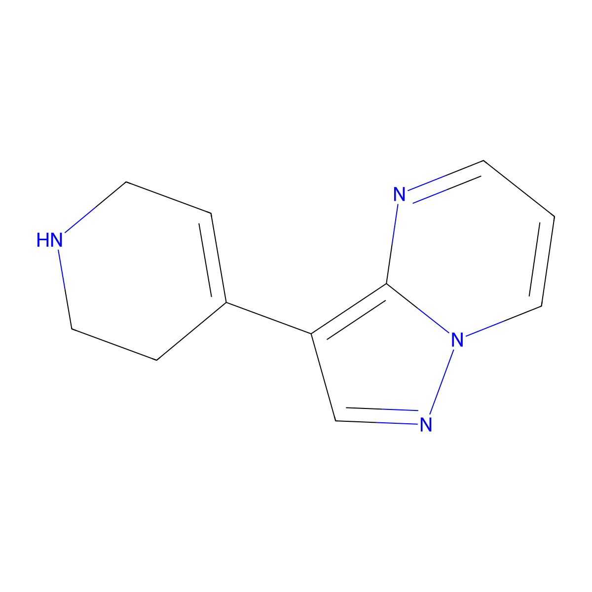 4-{Pyrazolo[1,5-a]pyrimidin-3-yl}-1,2,3,6-tetrahydropyridine molecular structure, CAS 2138335-80-3