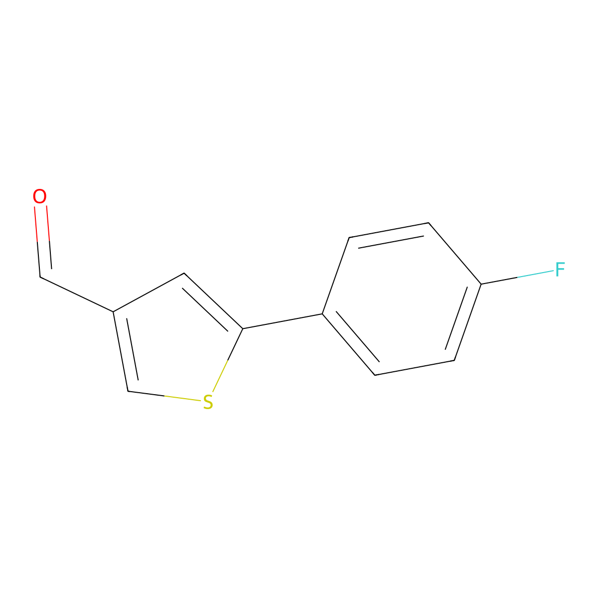 5-(4-Fluorophenyl)thiophene-3-carbaldehyde molecular structure, CAS 2138335-92-7