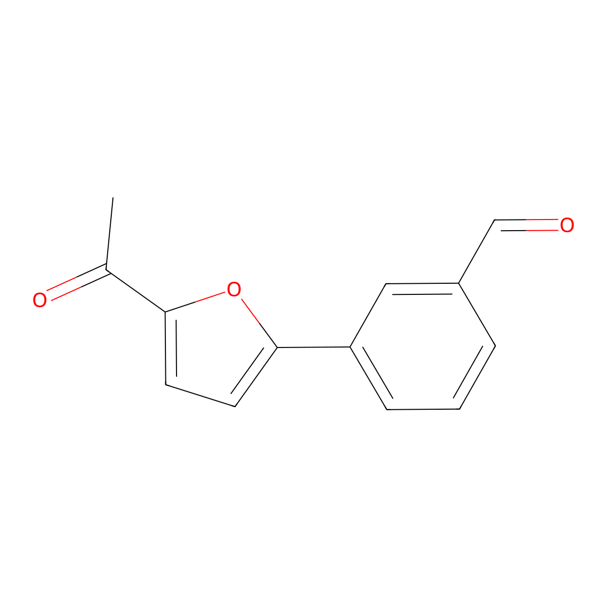 3-(5-Acetylfuran-2-yl)benzaldehyde molecular structure, CAS 2138335-98-3
