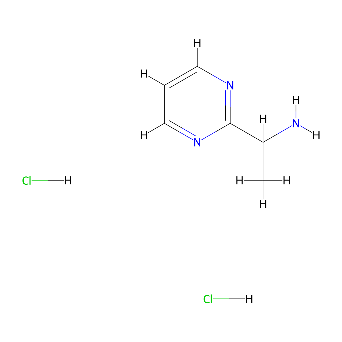 1-(Pyrimidin-2-yl)ethan-1-amine dihydrochloride molecular structure, CAS 2138337-19-4