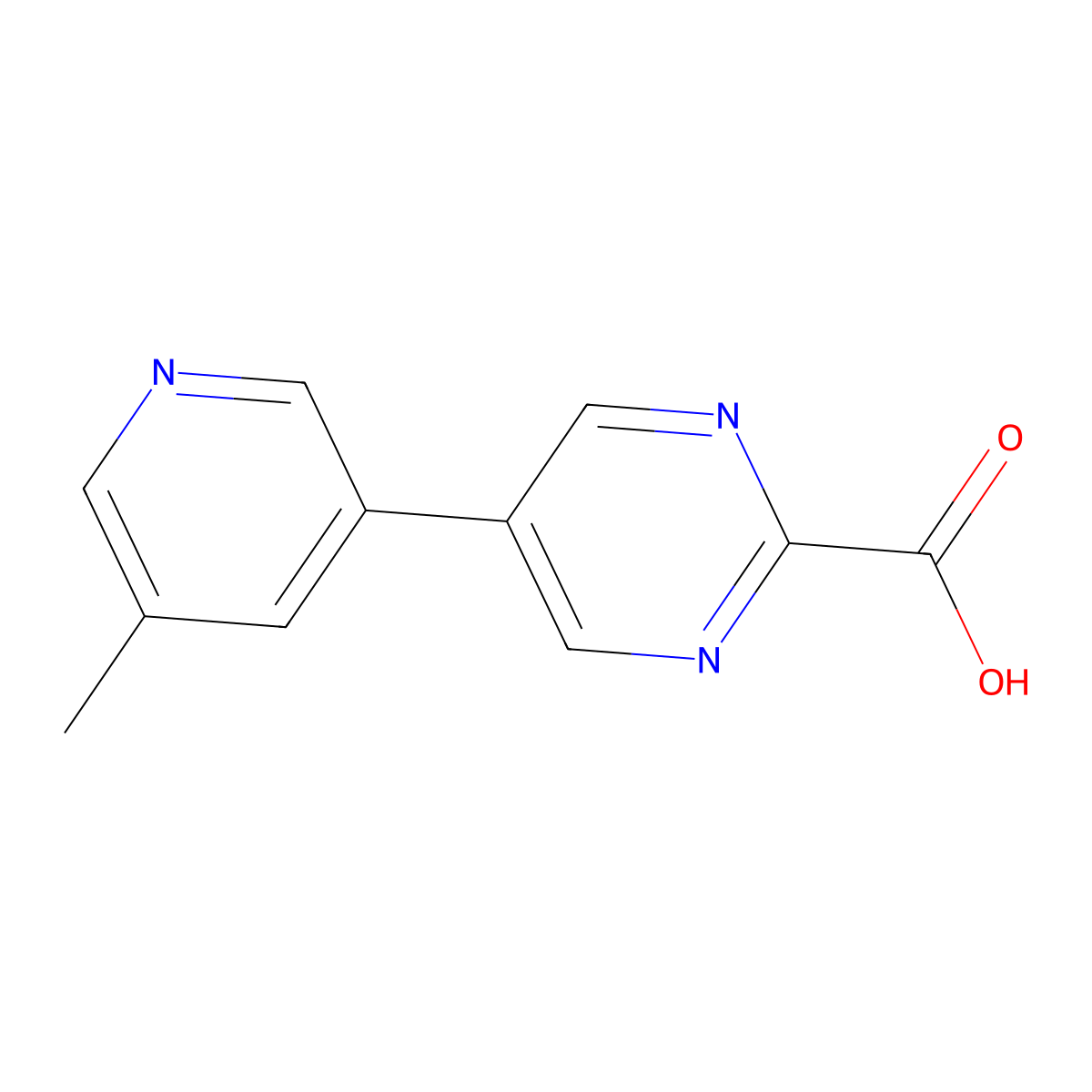 5-(5-Methylpyridin-3-yl)pyrimidine-2-carboxylic acid molecular structure, CAS 2138340-23-3