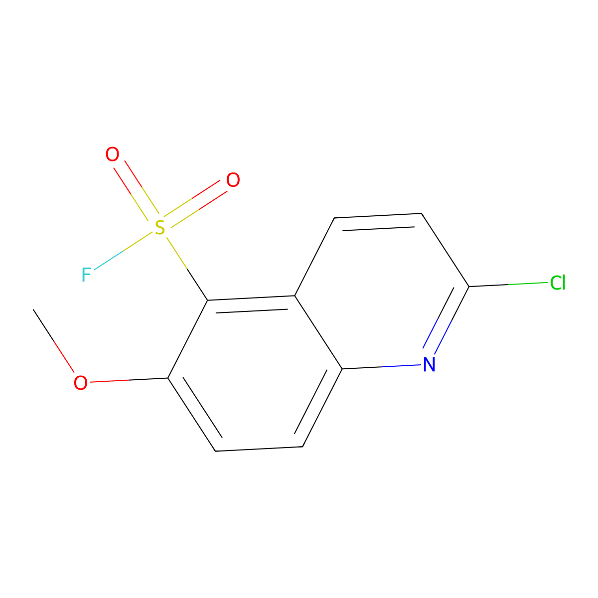 2-Chloro-6-methoxyquinoline-5-sulfonyl fluoride molecular structure, CAS 2138340-31-3