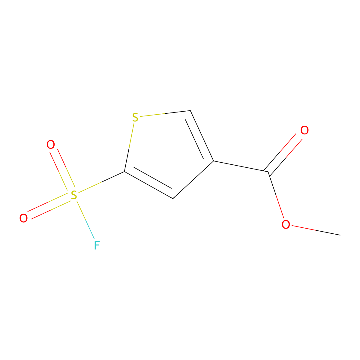 Methyl 5-(fluorosulfonyl)thiophene-3-carboxylate molecular structure, CAS 2138340-40-4