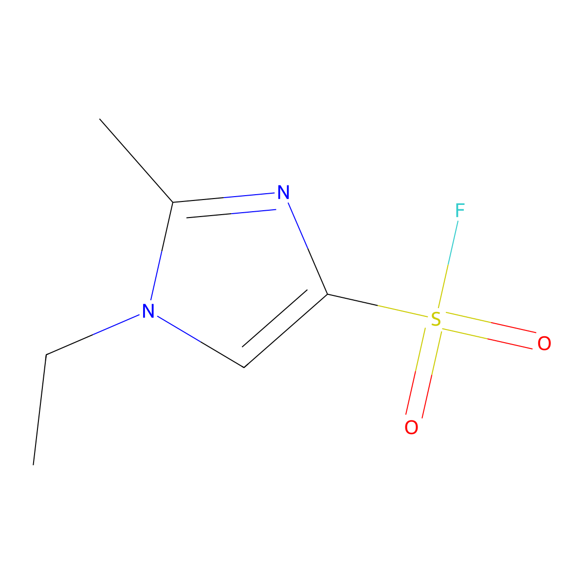 1-ethyl-2-methyl-1H-imidazole-4-sulfonyl fluoride molecular structure, CAS 2138340-55-1