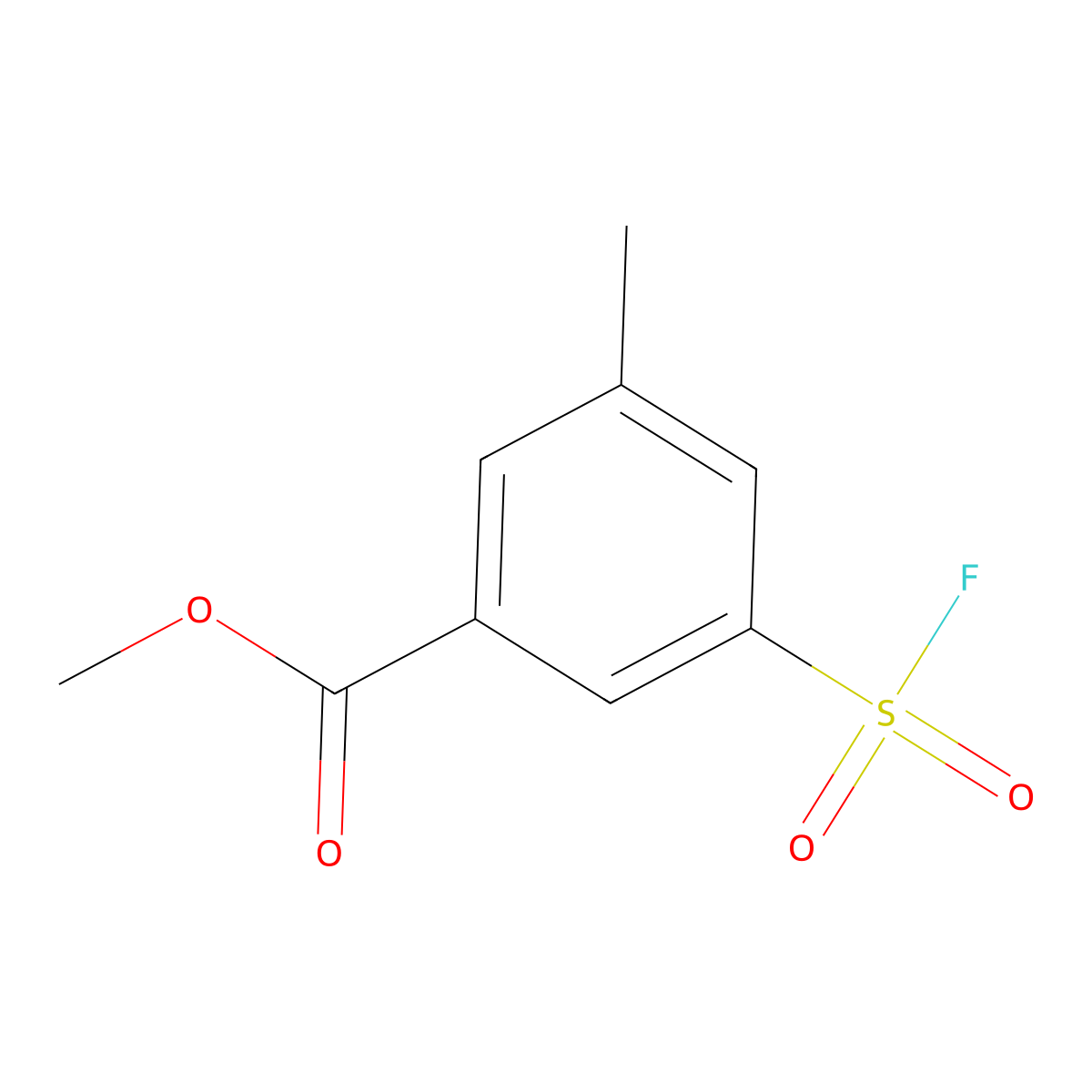 Methyl 3-(fluorosulfonyl)-5-methylbenzoate molecular structure, CAS 2138340-75-5