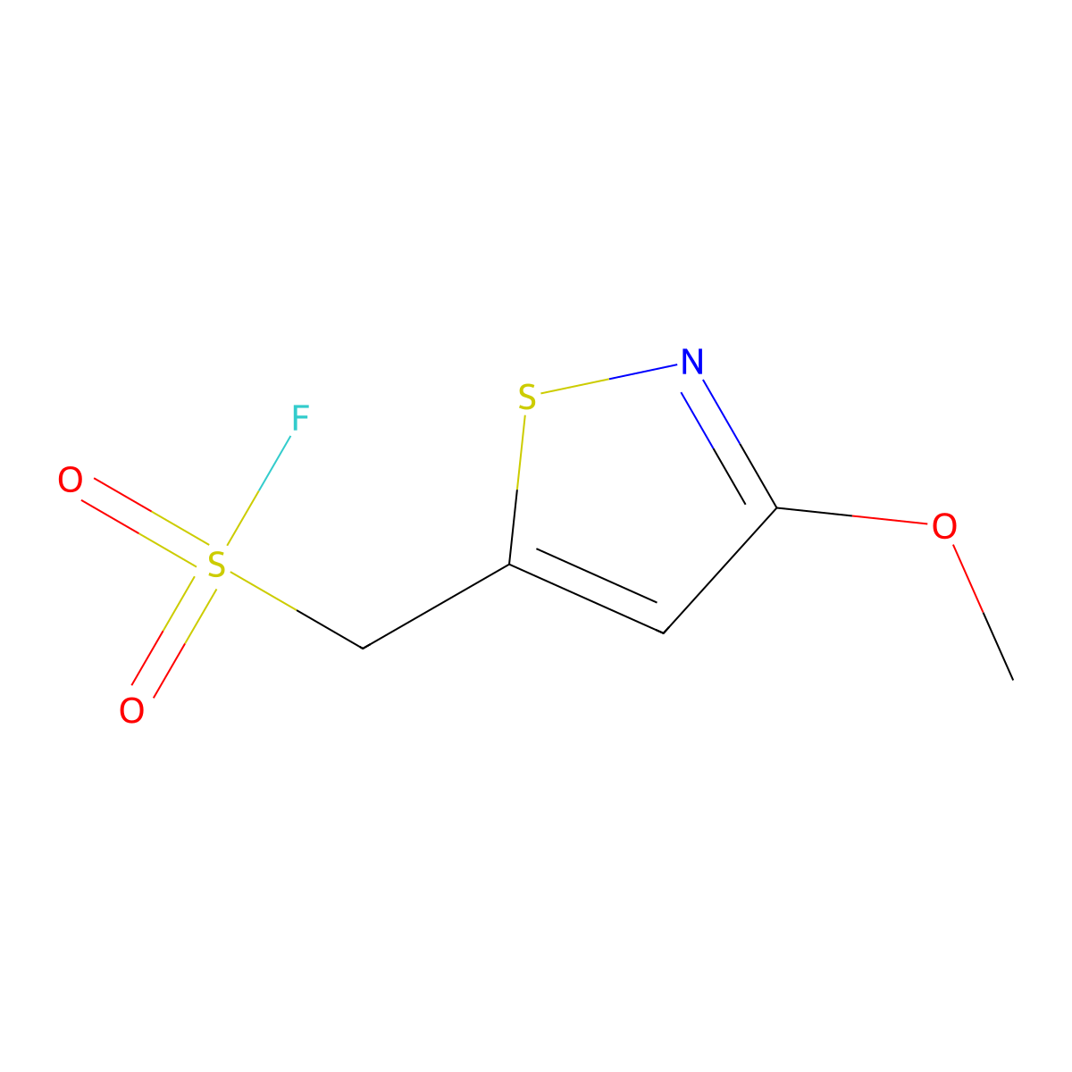 (3-Methoxy-1,2-thiazol-5-yl)methanesulfonyl fluoride molecular structure, CAS 2138340-80-2