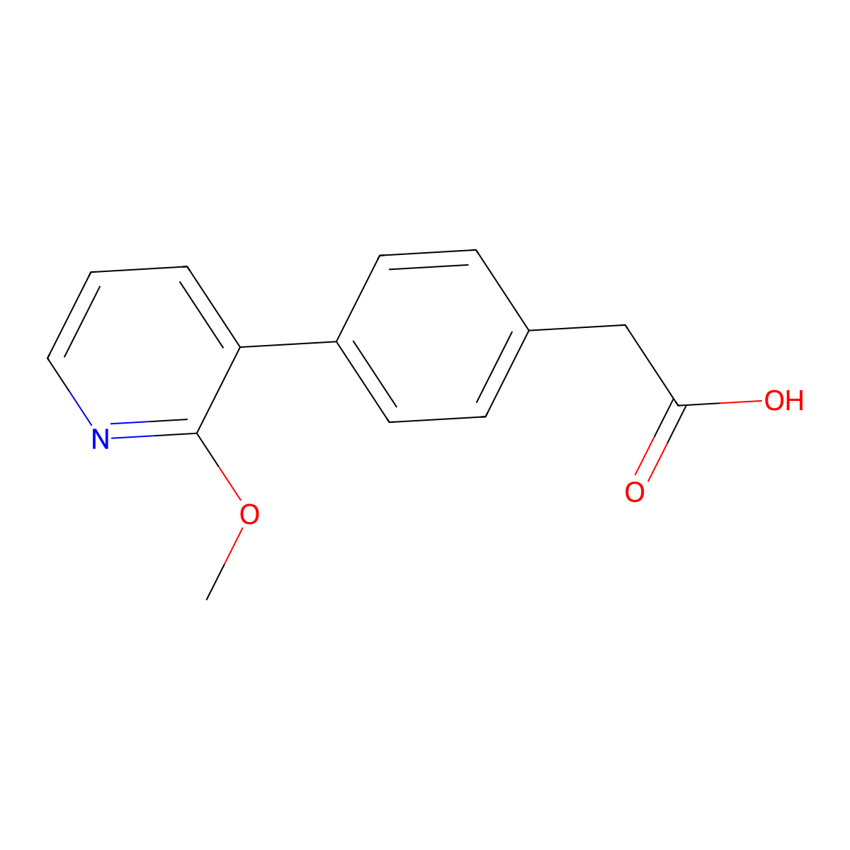 2-[4-(2-Methoxypyridin-3-yl)phenyl]acetic acid molecular structure, CAS 2138341-46-3