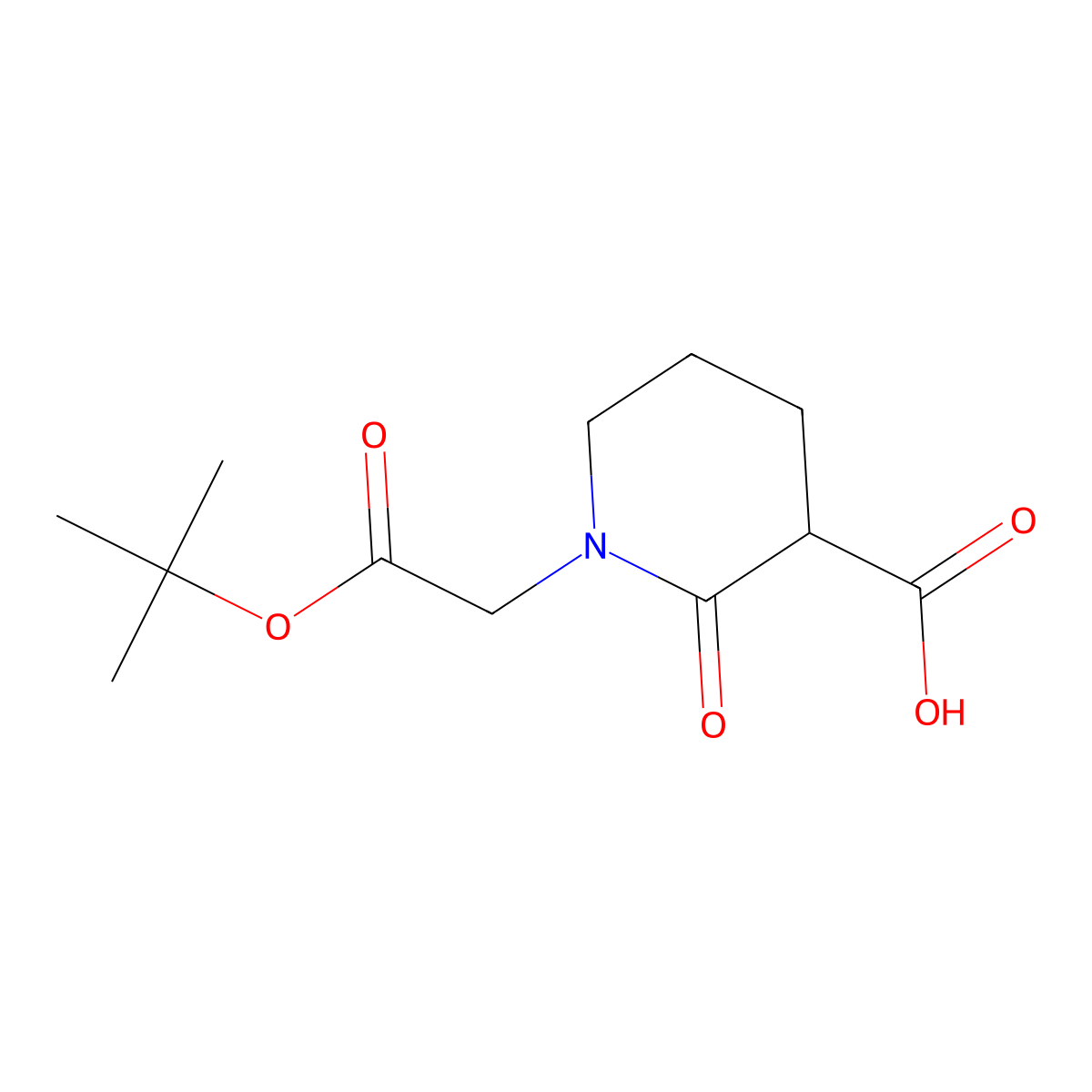 1-[2-(Tert-butoxy)-2-oxoethyl]-2-oxopiperidine-3-carboxylic acid molecular structure, CAS 2138342-37-5