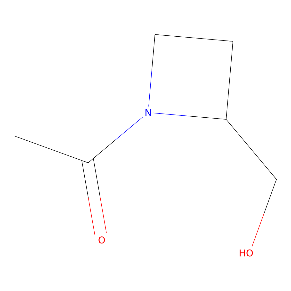 1-[2-(Hydroxymethyl)azetidin-1-yl]ethan-1-one molecular structure, CAS 2138342-60-4