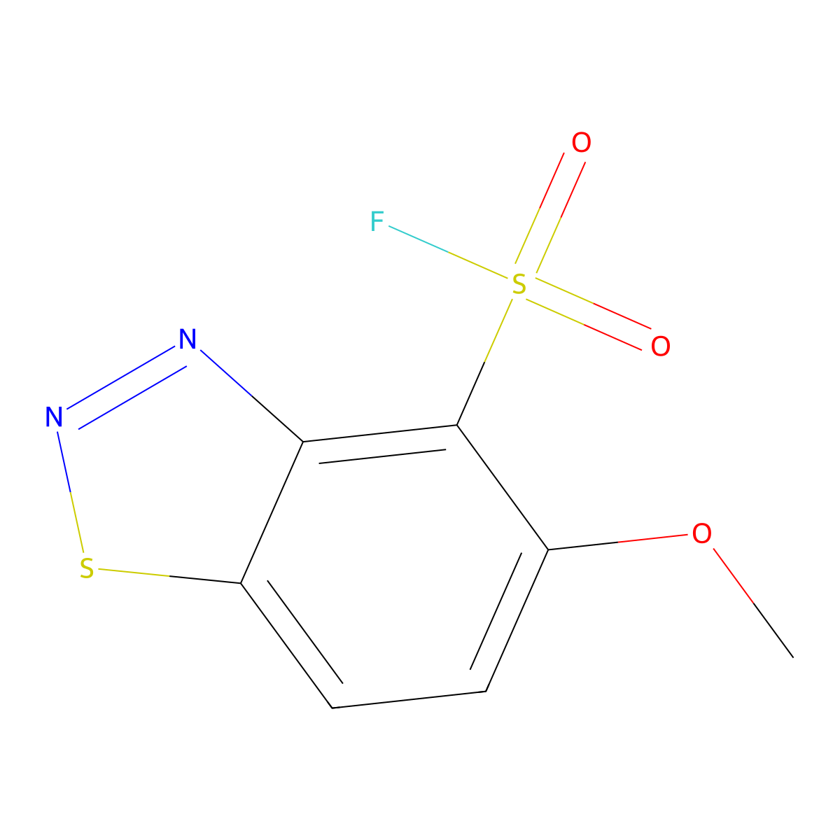 5-Methoxy-1,2,3-benzothiadiazole-4-sulfonyl fluoride molecular structure, CAS 2138345-15-8