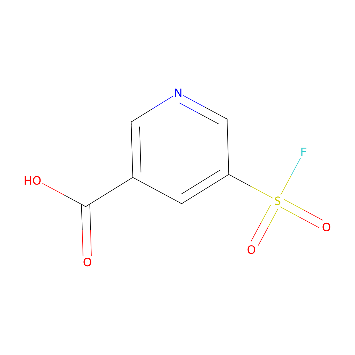 5-(Fluorosulfonyl)pyridine-3-carboxylic acid molecular structure, CAS 2138345-83-0
