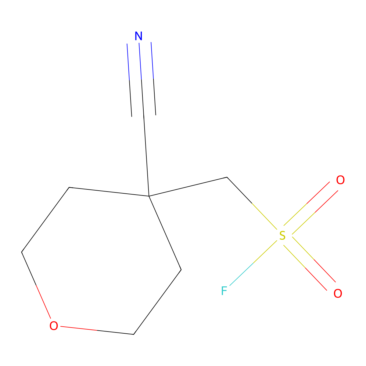 (4-Cyanooxan-4-yl)methanesulfonyl fluoride molecular structure, CAS 2138347-26-7