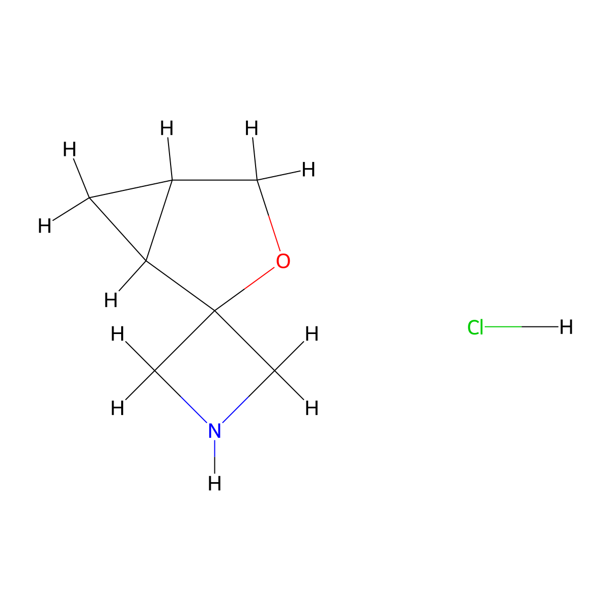 3'-Oxaspiro(azetidine-3,2'-bicyclo(3.1.0)hexane) hydrochloride molecular structure, CAS 2138347-99-4