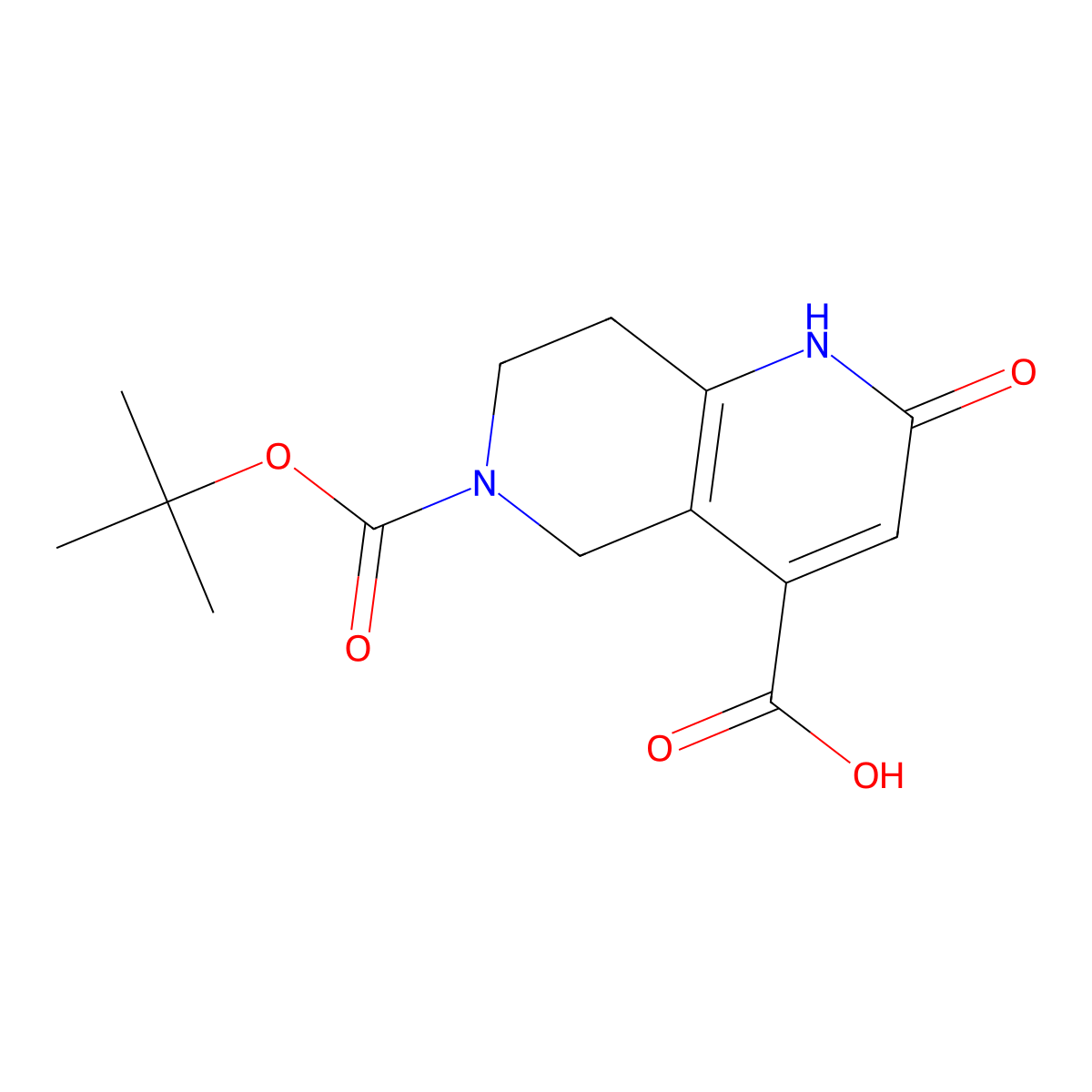 6-[(Tert-butoxy)carbonyl]-2-hydroxy-5,6,7,8-tetrahydro-1,6-naphthyridine-4-carboxylic acid molecular structure, CAS 2138348-91-9