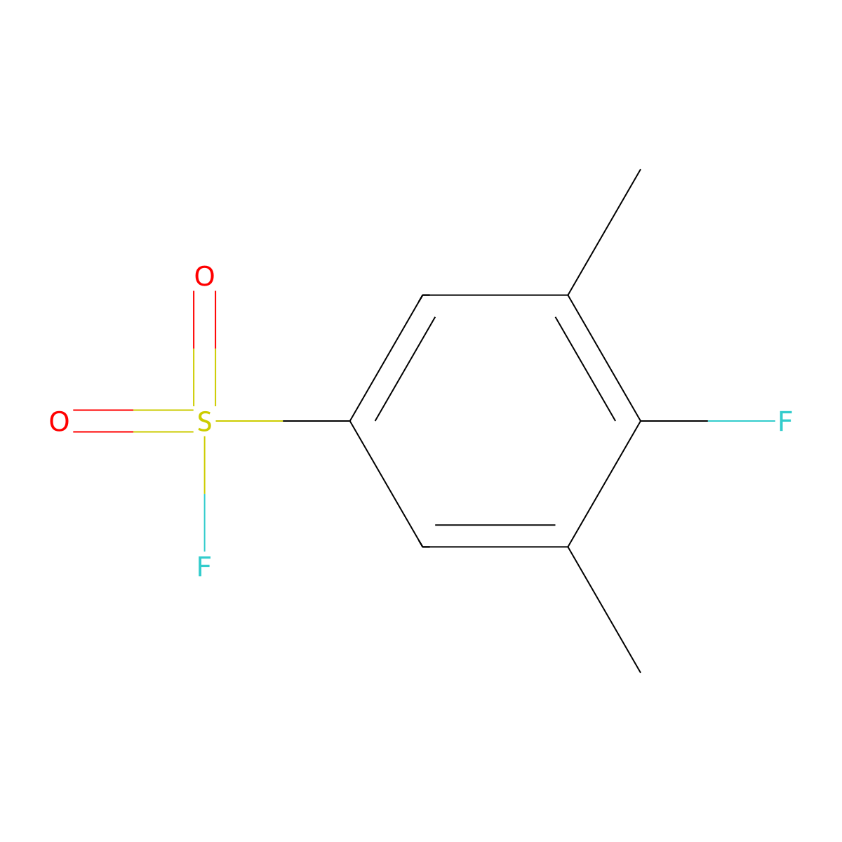 4-Fluoro-3,5-dimethylbenzene-1-sulfonyl fluoride molecular structure, CAS 2138349-28-5