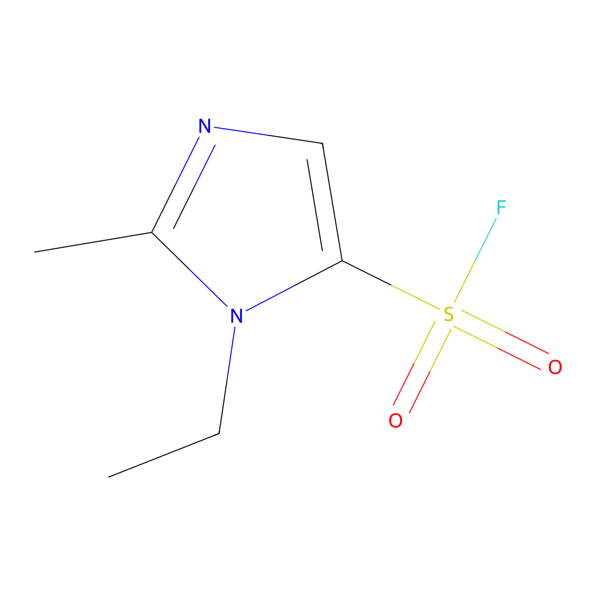 1-ethyl-2-methyl-1H-imidazole-5-sulfonyl fluoride molecular structure, CAS 2138349-31-0