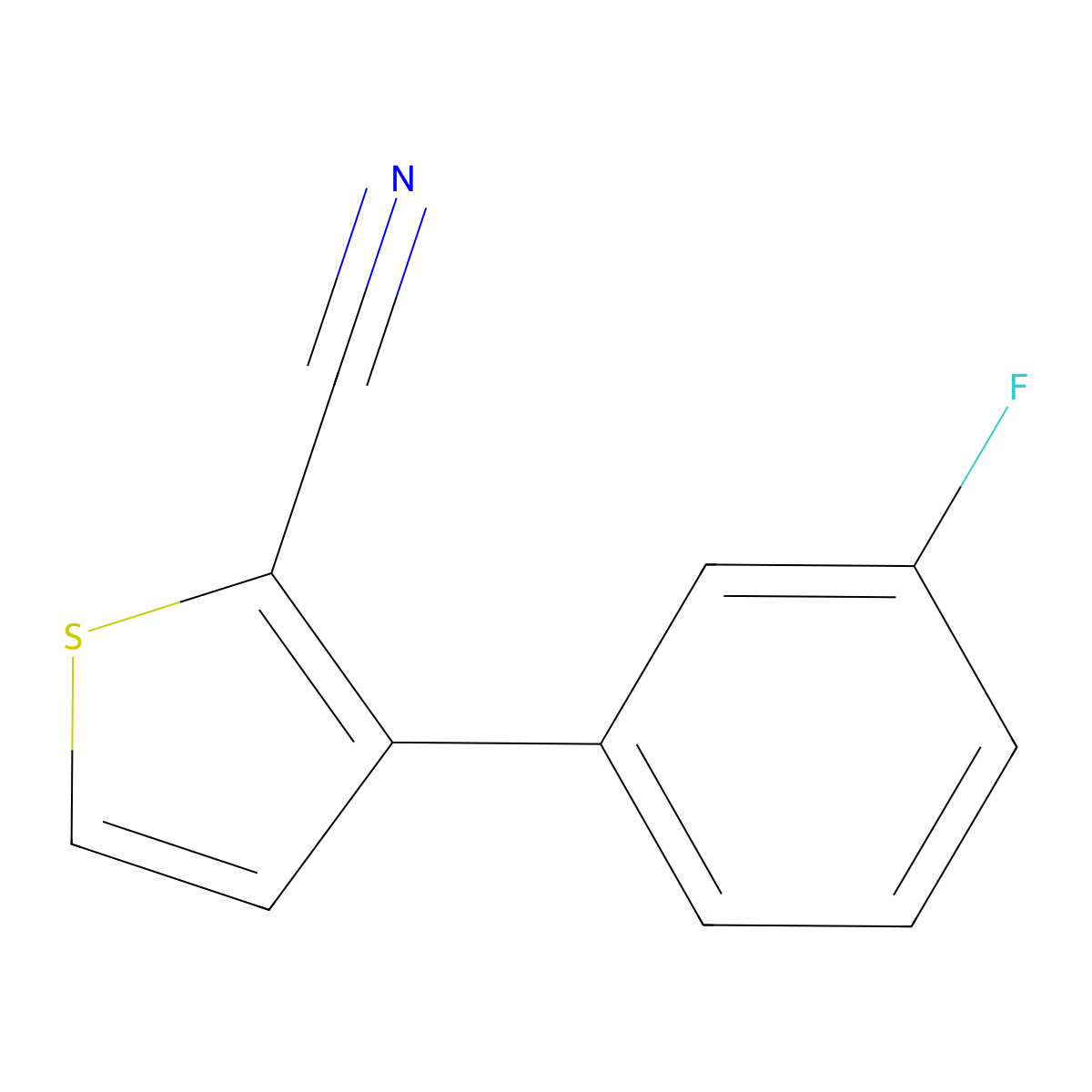 3-(3-Fluorophenyl)thiophene-2-carbonitrile molecular structure, CAS 2138349-64-9