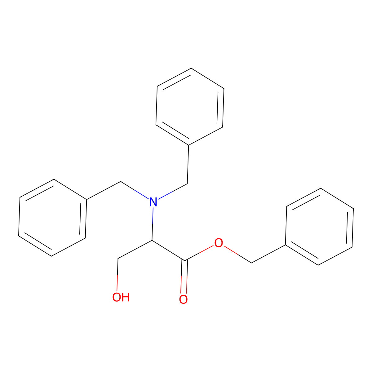 2-N,N-Dibenzyl Serine Benzyl Ester molecular structure, CAS 2138349-88-7
