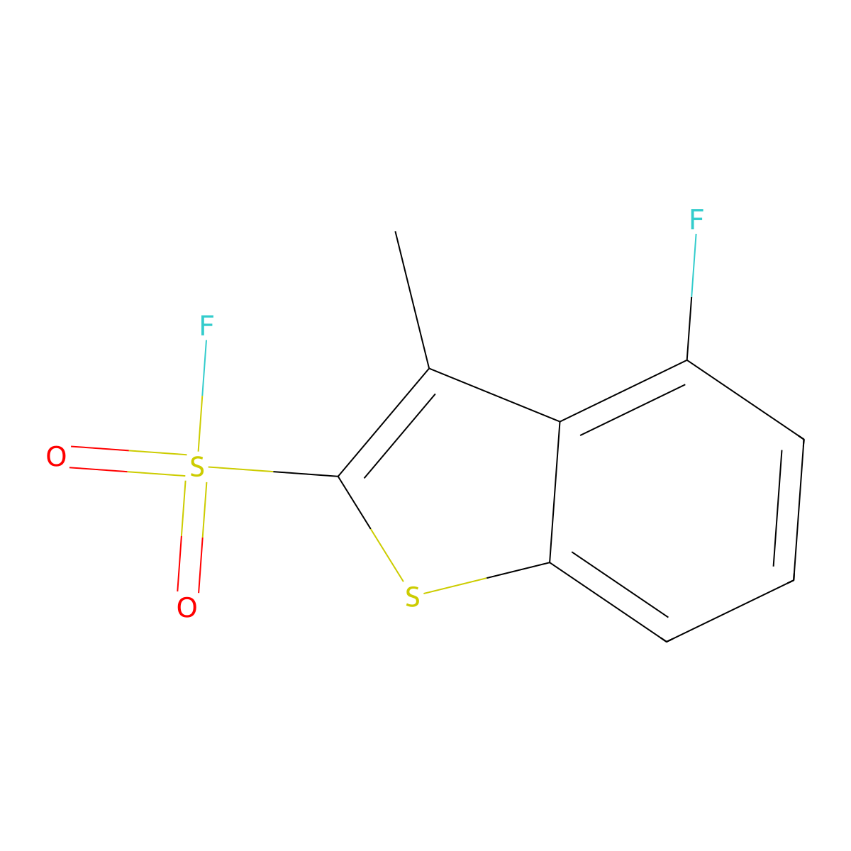 4-Fluoro-3-methyl-1-benzothiophene-2-sulfonyl fluoride molecular structure, CAS 2138350-51-1