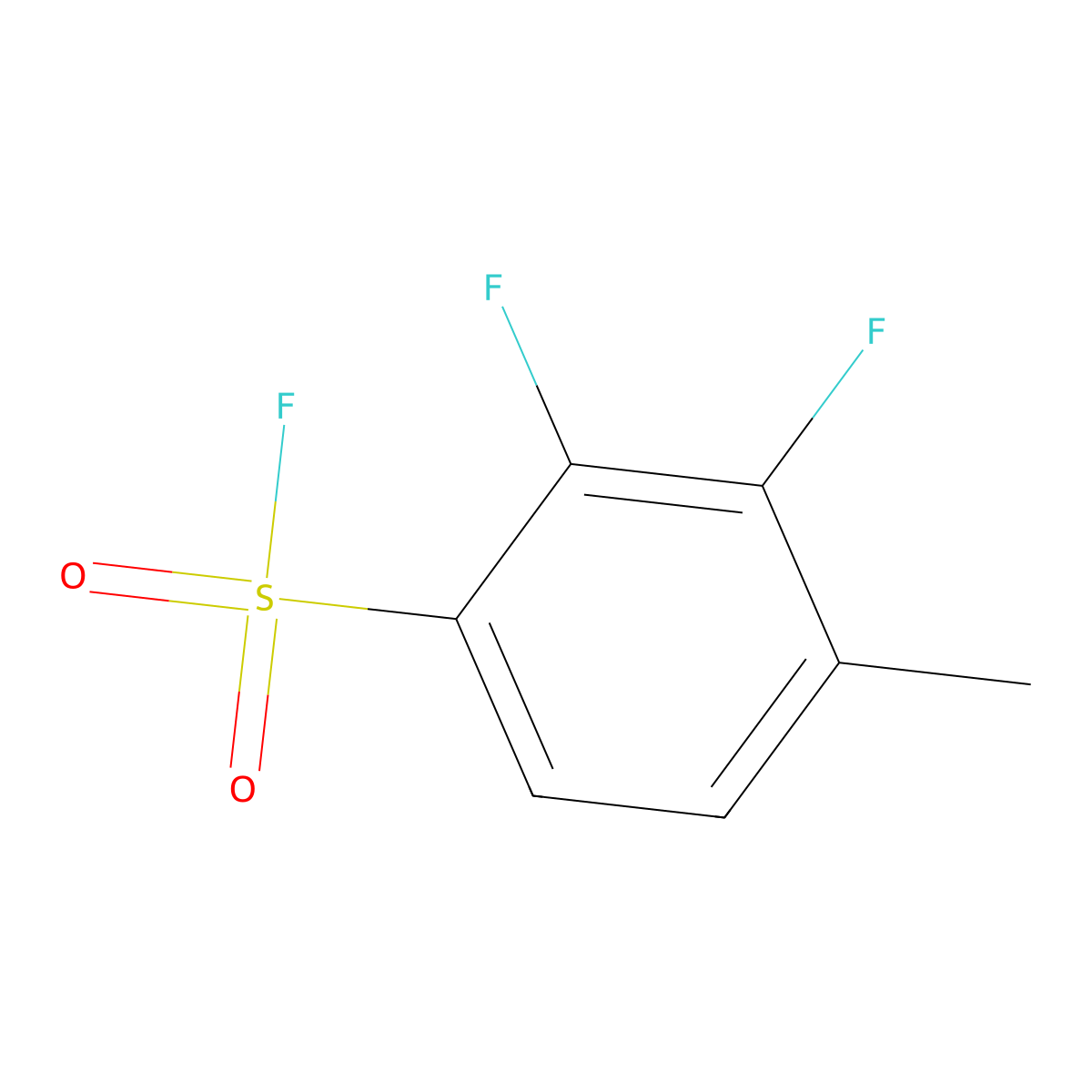 2,3-Difluoro-4-methylbenzene-1-sulfonyl fluoride molecular structure, CAS 2138350-64-6