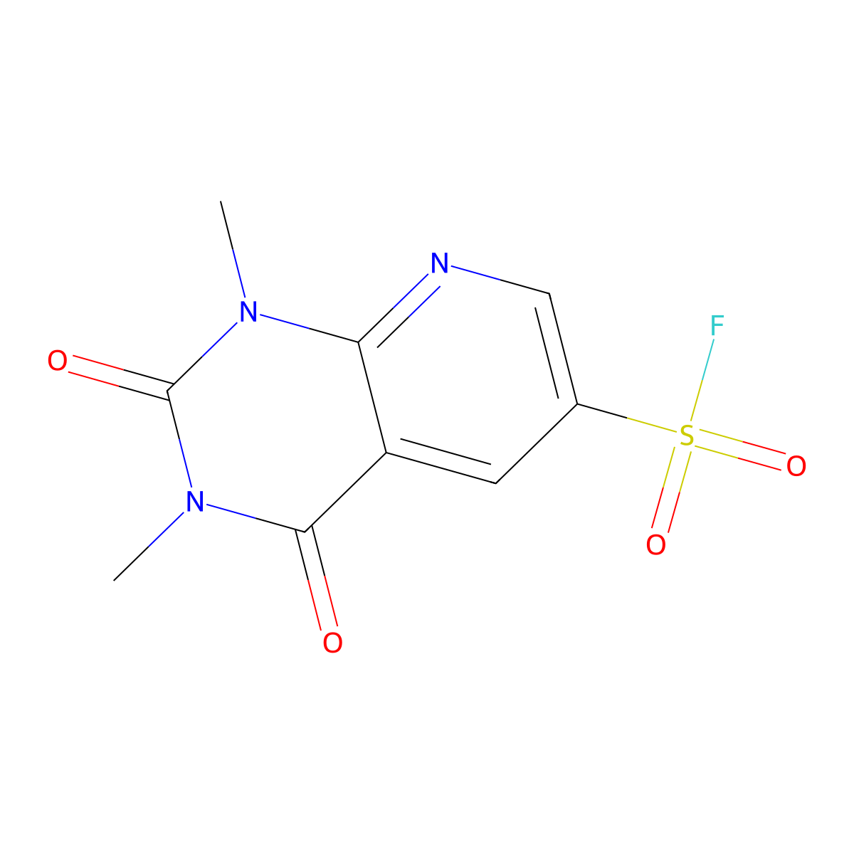 1,3-dimethyl-2,4-dioxo-1H,2H,3H,4H-pyrido[2,3-d]pyrimidine-6-sulfonyl fluoride molecular structure, CAS 2138351-04-7