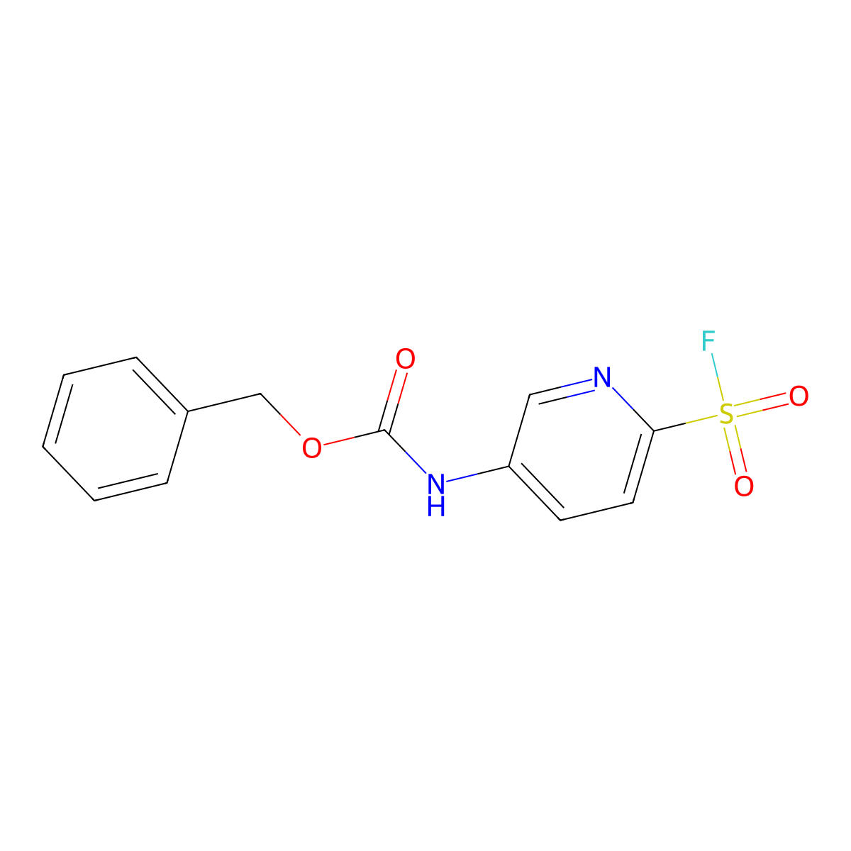 benzyl N-[6-(fluorosulfonyl)pyridin-3-yl]carbamate molecular structure, CAS 2138351-22-9
