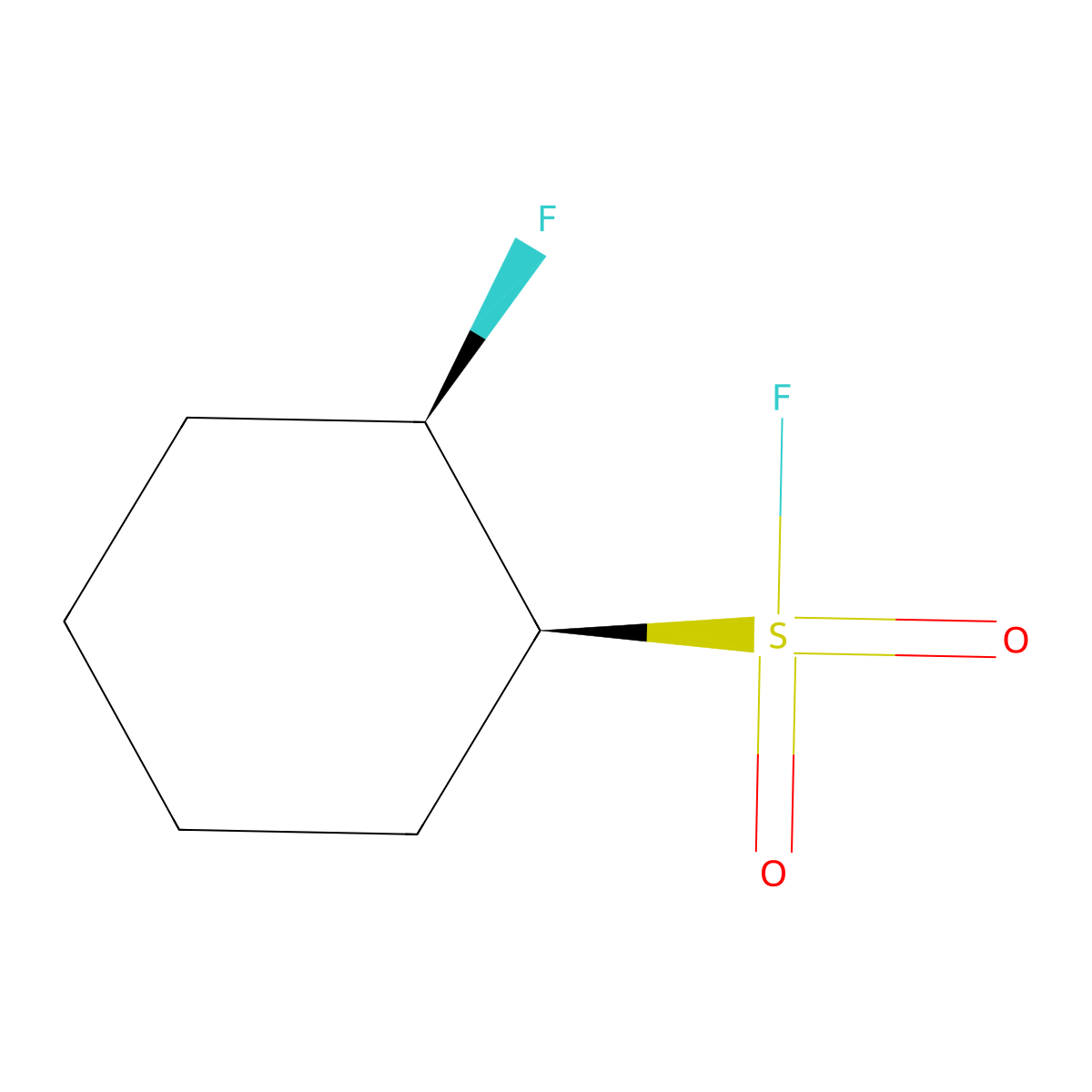 rac-(1R,2S)-2-fluorocyclohexane-1-sulfonyl fluoride molecular structure, CAS 2138351-24-1
