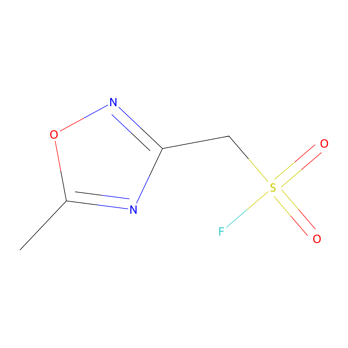 (5-Methyl-1,2,4-oxadiazol-3-yl)methanesulfonyl fluoride molecular structure, CAS 2138351-40-1