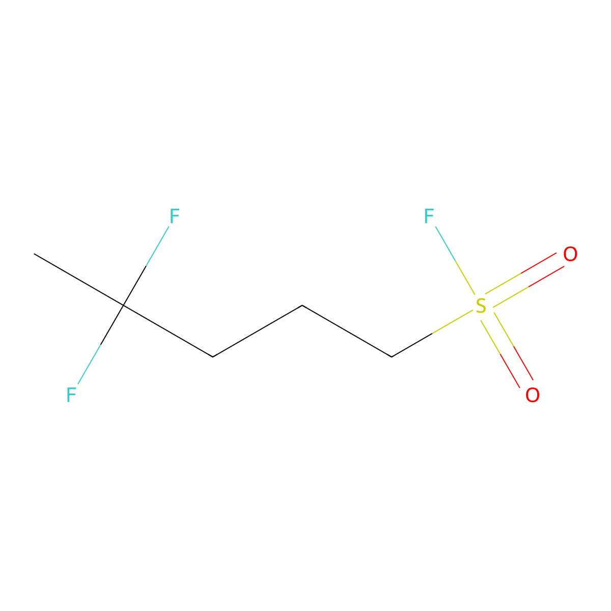 4,4-Difluoropentane-1-sulfonyl fluoride molecular structure, CAS 2138351-49-0