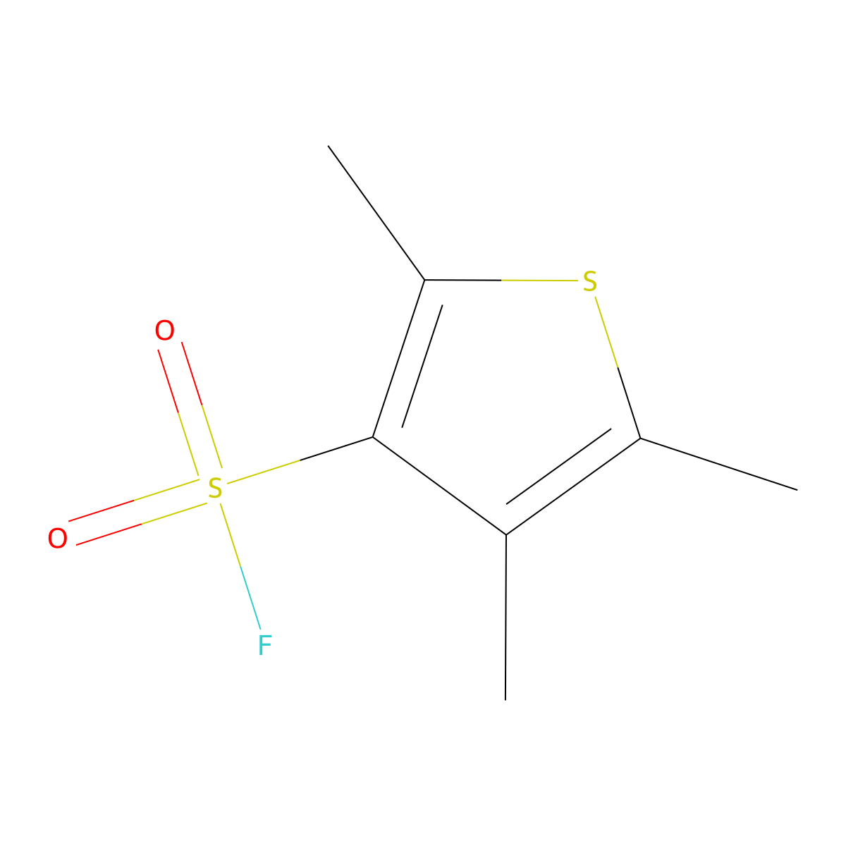 Trimethylthiophene-3-sulfonyl fluoride molecular structure, CAS 2138351-52-5